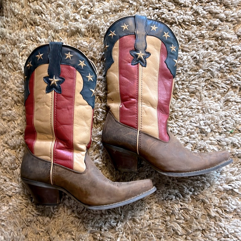 Durango Boots Western Womens American flag USA July 4th Stars and Stripes
